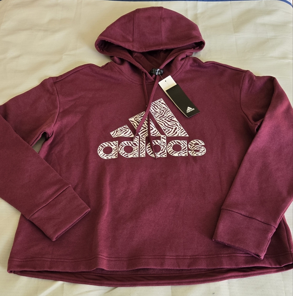 Adidas women's burgundy hoodie, 1X